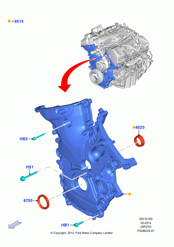 10G - Timing Gear Covers, 3.5L V6 GTDI; 11/AUG/2014-30/JUN/2017