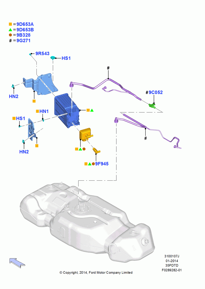 07J - Fuel Vapour System, 3.5L V6 GTDI; 11/AUG/2014-30/JUN/2017