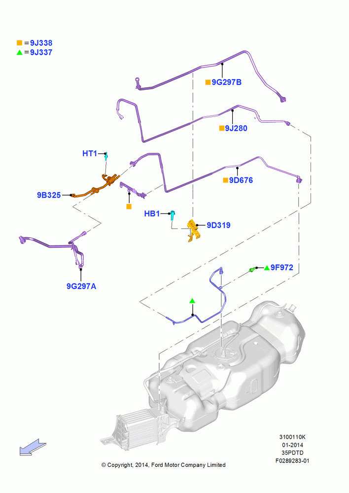 10K - Fuel Lines, 3.5L V6 GTDI; 11/AUG/2014-30/JUN/2017