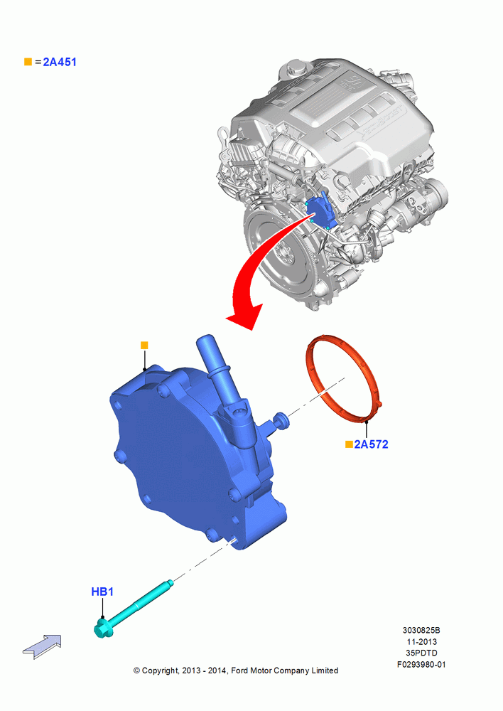 25B - Vacuum Control and Air Injection, 3.5L V6 GTDI; 11/AUG/2014-30/JUN/2017