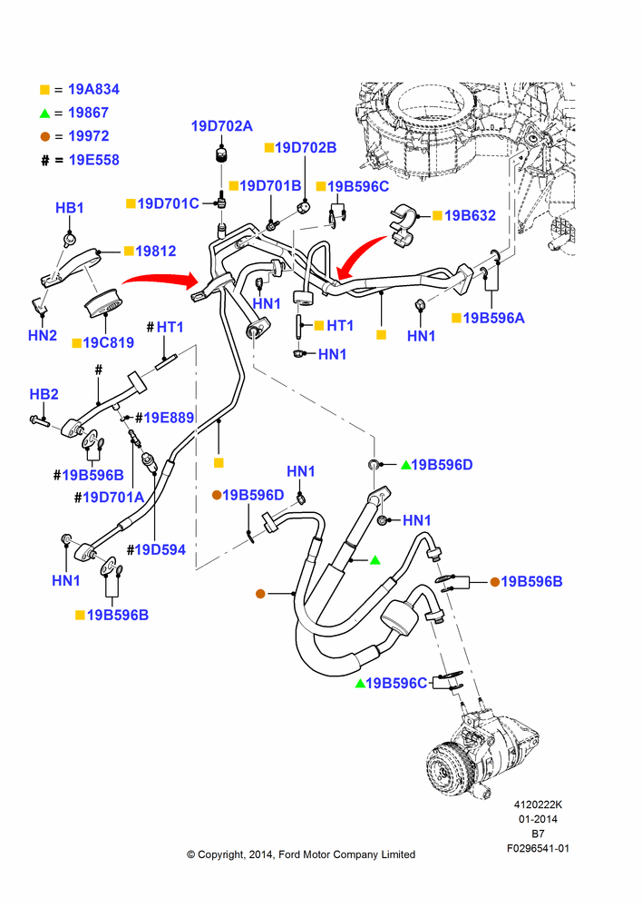 22K - Air Conditioning System, Under Hood; 11/AUG/2014-30/JUN/2017