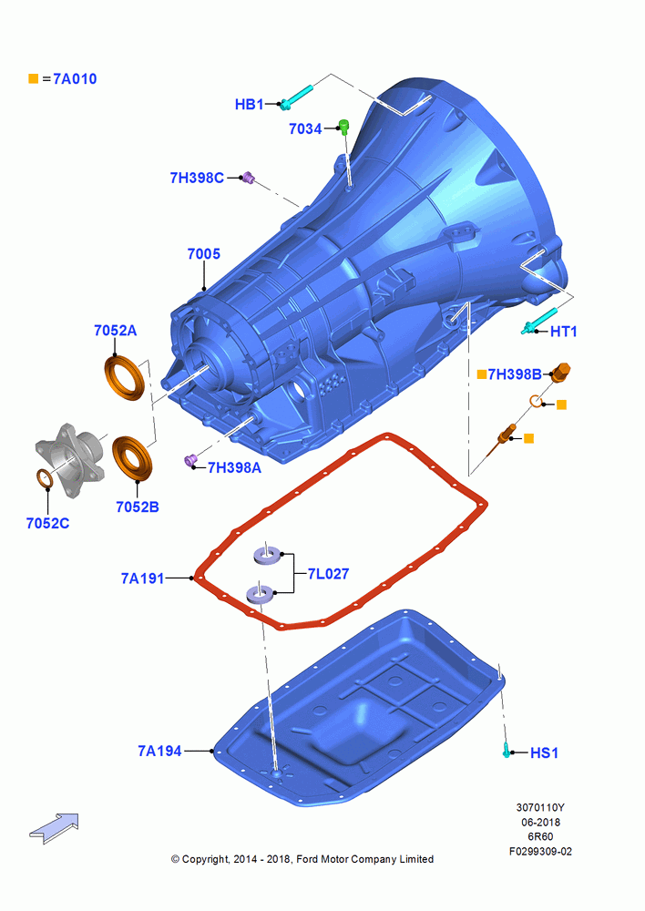 10Y - Transmission External Components, 6 Speed Automatic Trans (6R80); 11/AUG/2014-30/JUN/2017