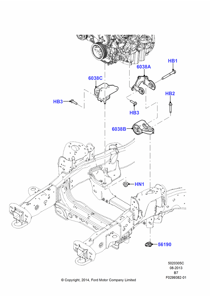 05C - Engine Mounting; 11/AUG/2014-02/FEB/2015