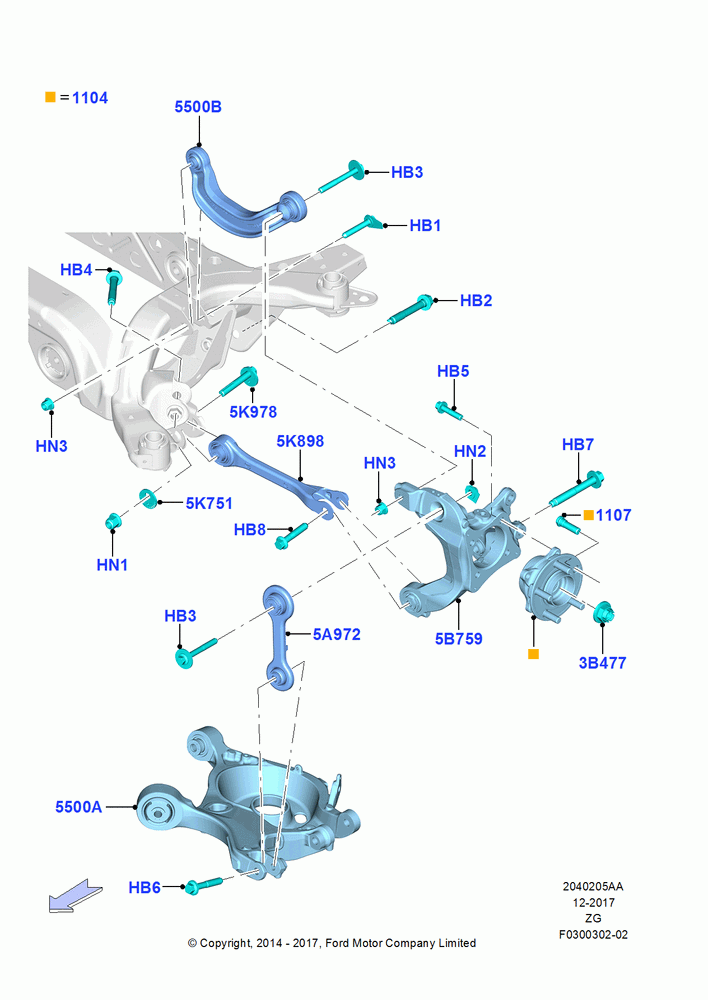 Rear Knuckle and Suspension Arms, 50th Anniversary Version, Base, GT, Sub C, GT Version - Feature Car