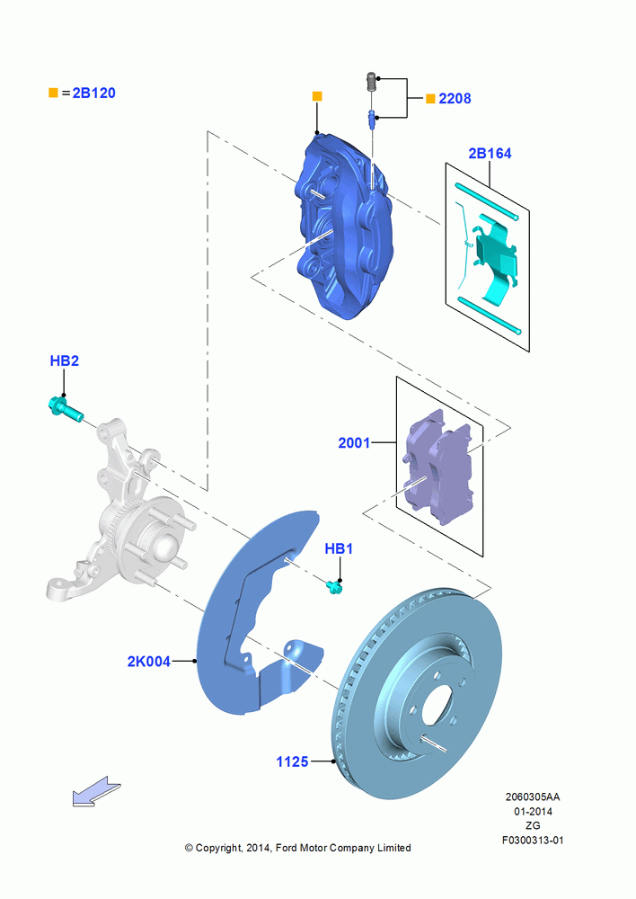 05AA - Front Brake Discs and Calipers, With Performance Brakes, With High Series Brakes, Premium Turbo Brakes, North American Markets, High Series Police Brakes; 18/AUG/2014-02/OCT/2017
