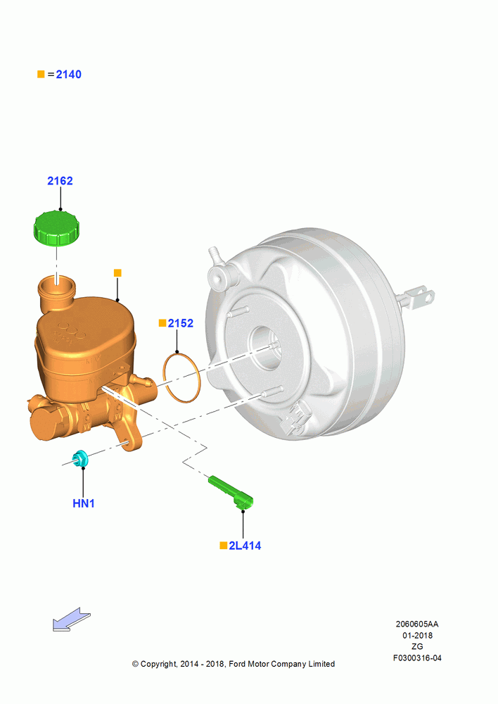 05AA - Master Cylinder - Brake System, North American Markets; 18/AUG/2014