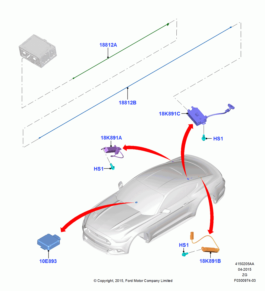 05AA - Antenna, Coupe, ICE-Low Level CD + AM/FM Radio, North American Markets; 18/AUG/2014-02/OCT/2017