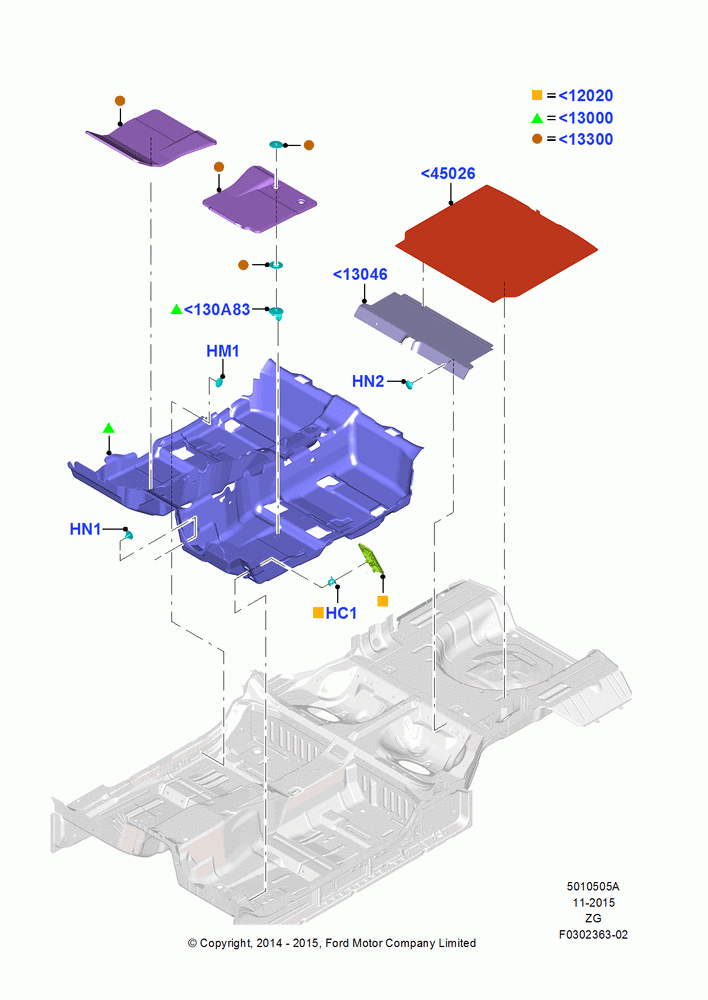 05A - Floor Trim, Production Installed; 18/AUG/2014-03/AUG/2015