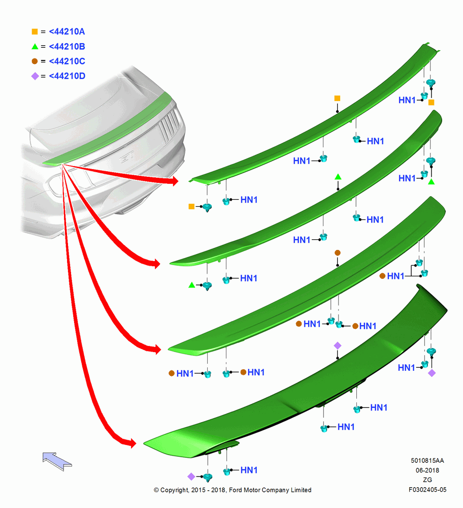 15AA - Spoiler and Related Parts, 50th Anniversary Version, Base, GT; 18/AUG/2014
