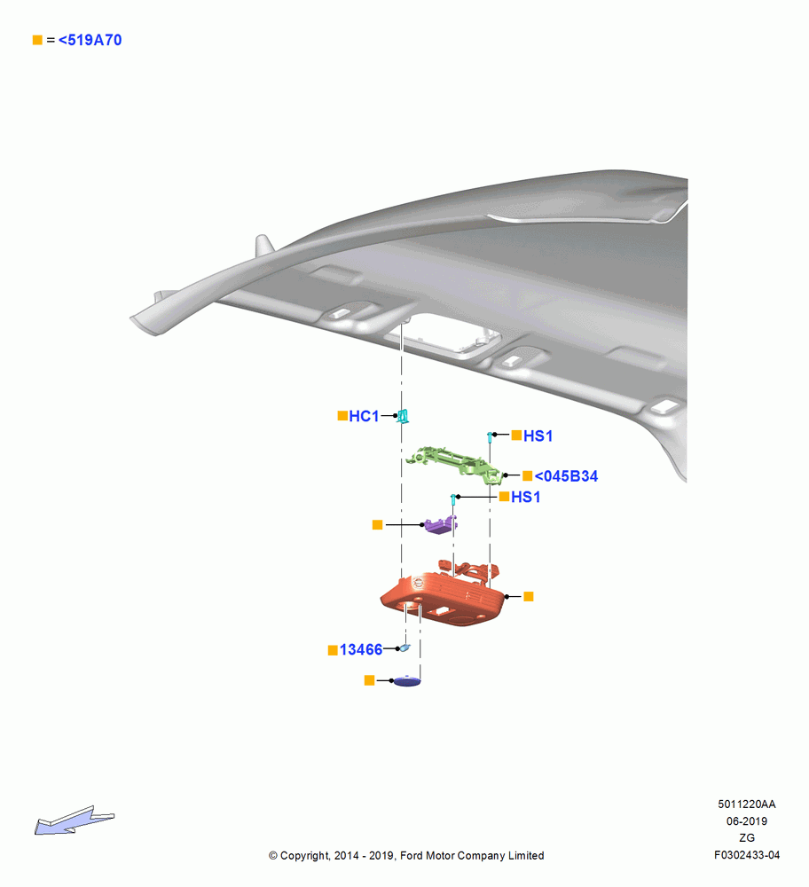 20AA - Console - Overhead, Coupe, North American Markets; 18/AUG/2014