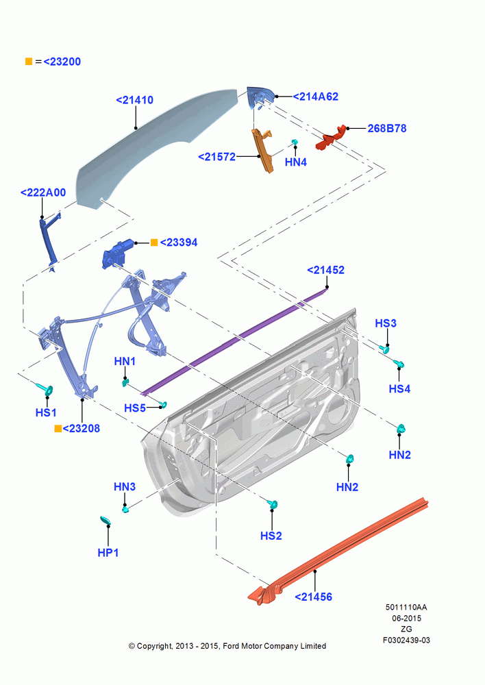 10AA - Front Door Glass & Window Controls; 18/AUG/2014