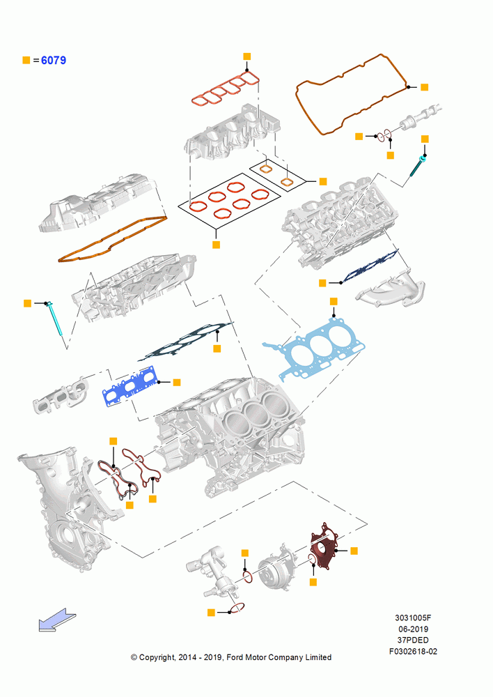 05F - Engine Gasket Kits, 3.7L 4V PFI V6 NA Gas; 18/AUG/2014