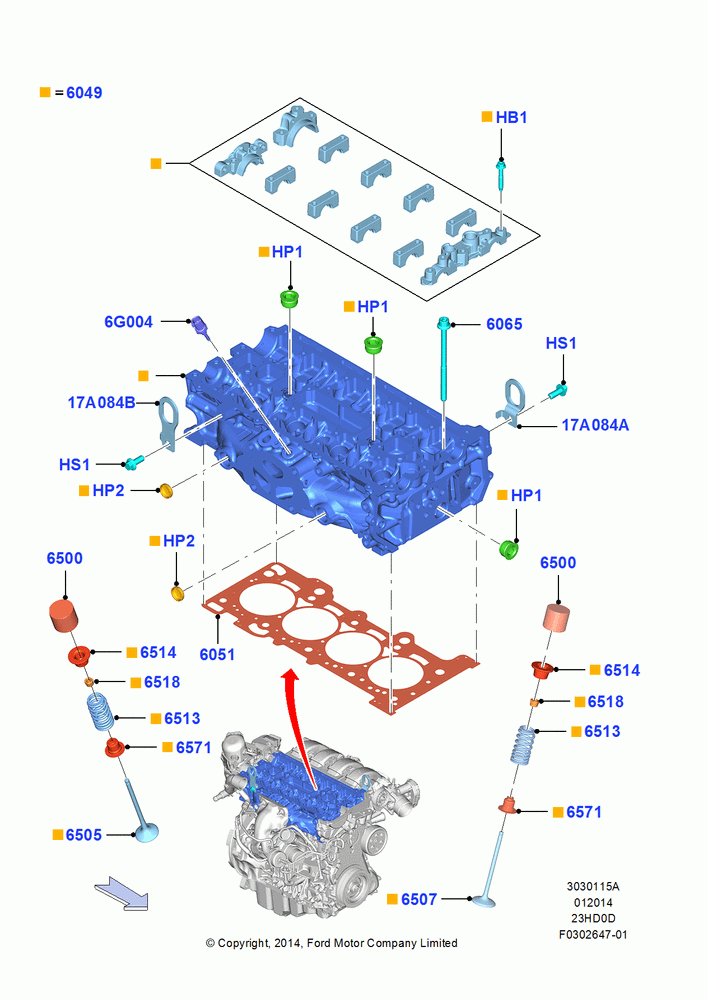 15A - Cylinder Head, 2.3L EcoBoost, 2.3L Ecoboost; 18/AUG/2014