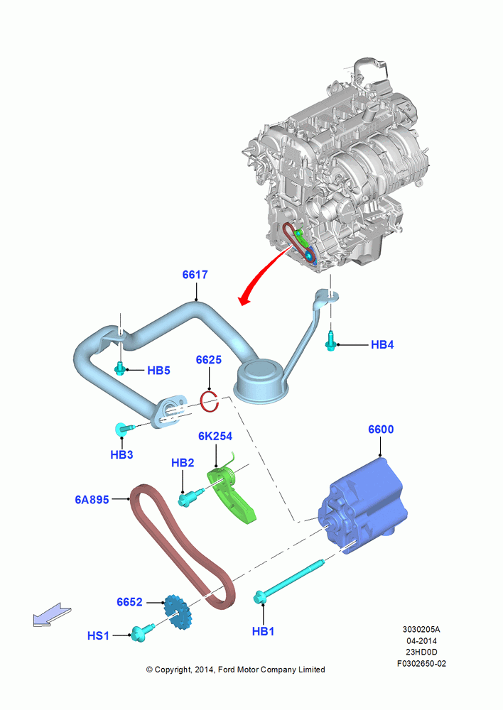 05A - Oil Pump, 2.3L EcoBoost, 2.3L Ecoboost; 18/AUG/2014