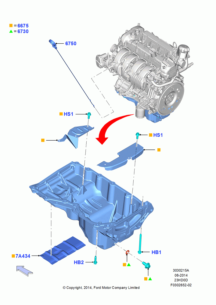 15A - Oil Pan/Oil Level Indicator, 2.3L EcoBoost, 2.3L Ecoboost; 18/AUG/2014