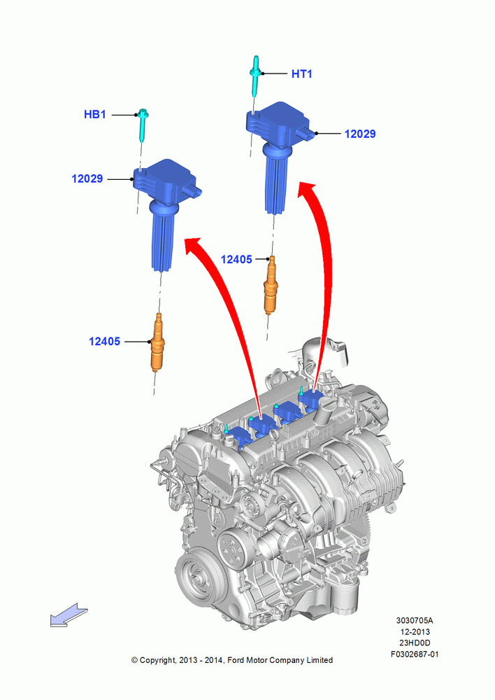 05A - Ignition Coil and Wires/Spark Plugs, 2.3L EcoBoost, 2.3L Ecoboost; 18/AUG/2014