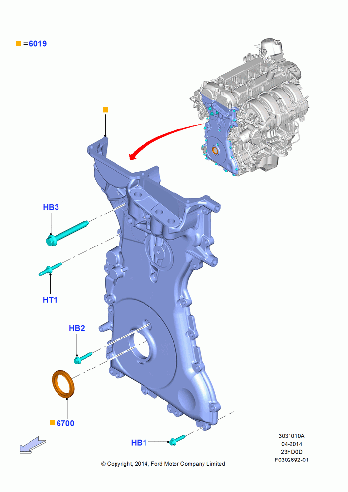 Timing Gear Covers, 2.3L EcoBoost, 2.3L Ecoboost