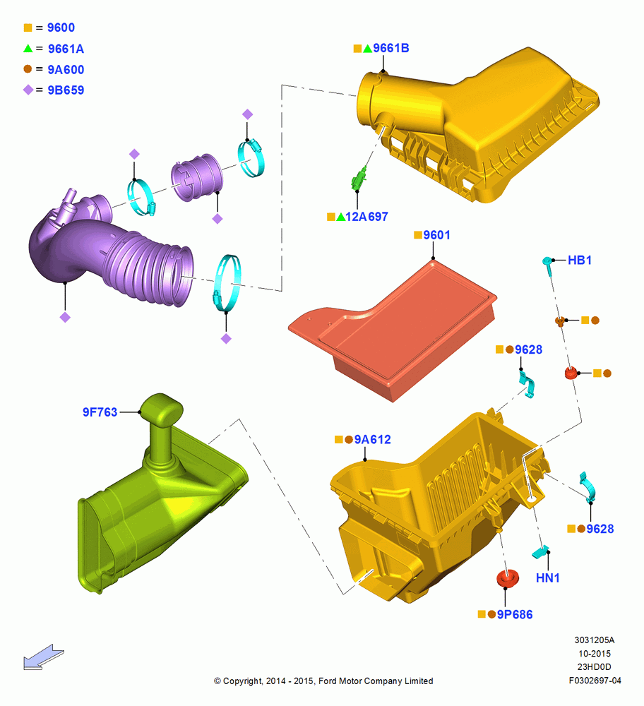 05A - Air Cleaner, 2.3L EcoBoost, 2.3L Ecoboost; 18/AUG/2014
