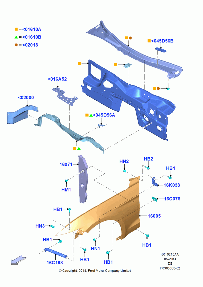 10AA - Dash Panel and Front Fenders; 18/AUG/2014