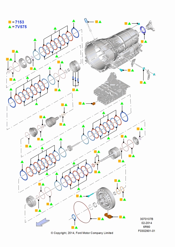 07B - Automatic Transmission Gasket Kits, 6 Speed Automatic Trans (6R80); 18/AUG/2014-05/SEP/2017