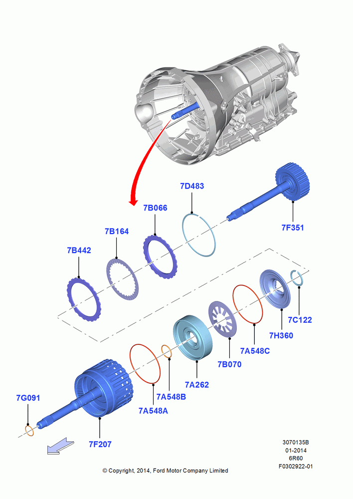 35B - Overdrive Clutch and Components, 6 Speed Automatic Trans (6R80); 18/AUG/2014-05/SEP/2017
