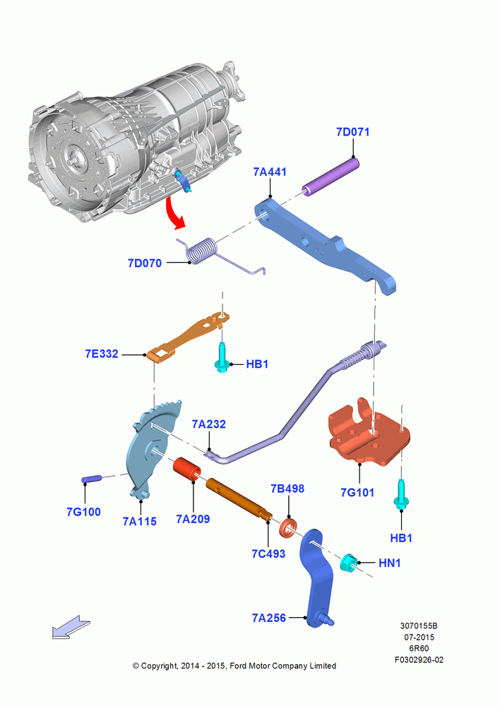 55B - Transmission Control Mechanisms, 6 Speed Automatic Trans (6R80); 18/AUG/2014-05/SEP/2017