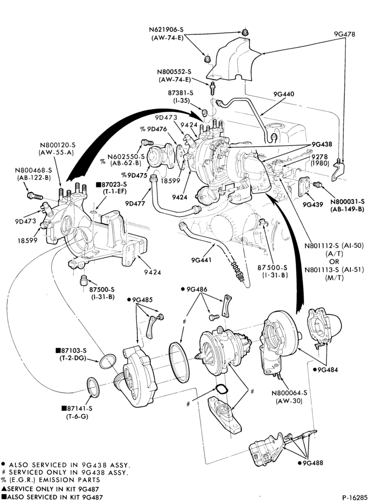 94 - 4 CYL. 2.3L (140 C.I.D.) - TC (TURBO)-Turbocharger