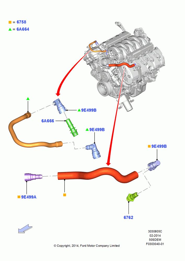 05C - Emission Control - Crankcase, MOD 5.0L-4V DOHC SEFI NA; 18/AUG/2014-02/OCT/2017
