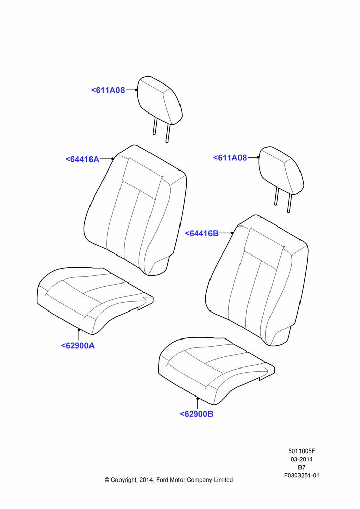 05F - Front Seat Covers, With Bucket Front Seats; 11/AUG/2014-30/JUN/2017
