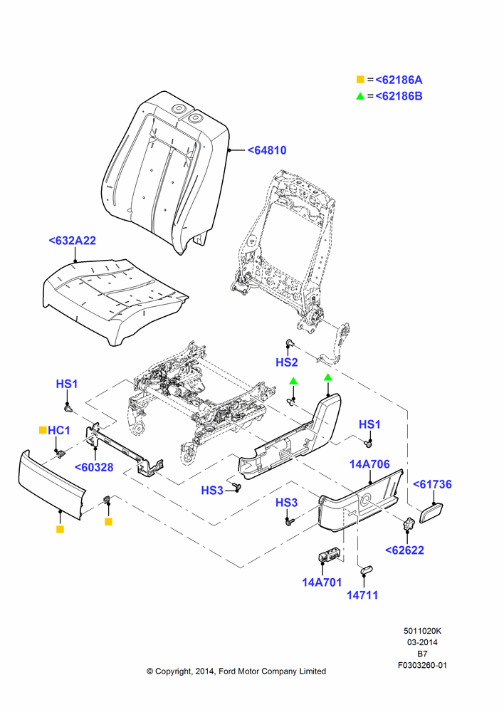 20K - Front Seat Pads/Valances & Heating, With Driver 6 Way Pwr.Seat Adjuster, With Drivers Manual Lumbar Support; 11/AUG/2014-30/JUN/2017
