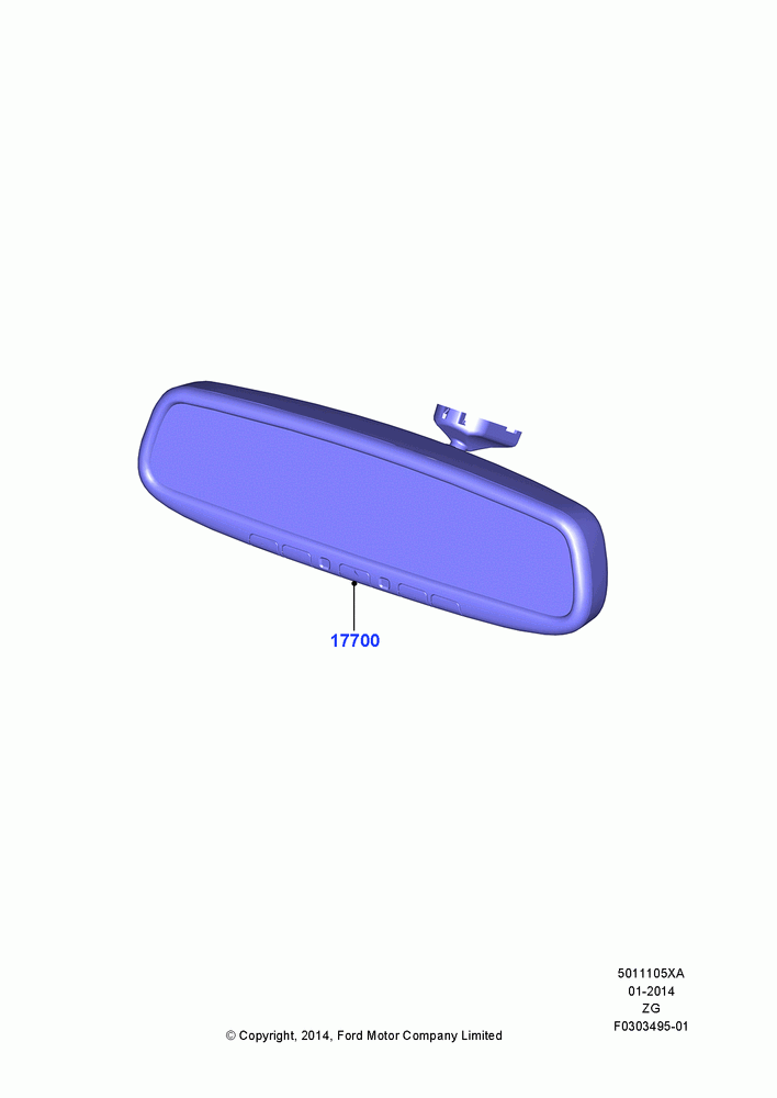 05XA - Windshield/Inside Rear View Mirror, North American Markets, Accessory; 18/AUG/2014-03/AUG/2015