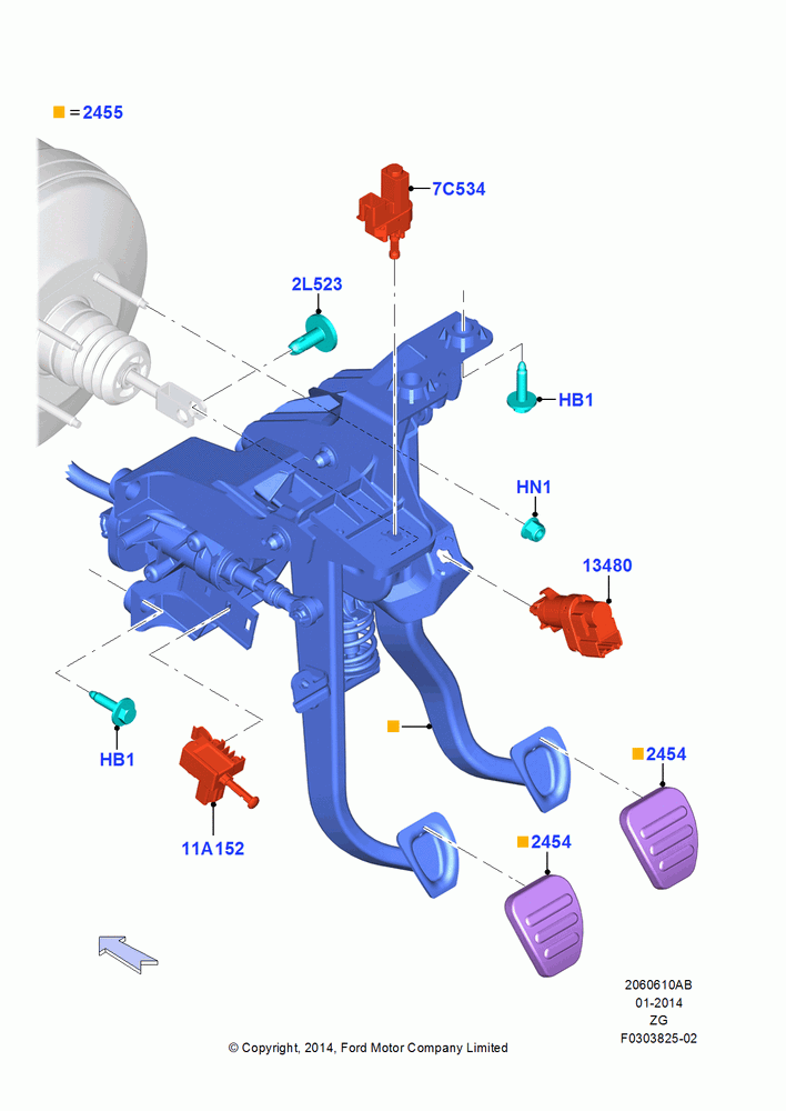10AB - Brake and Clutch Controls, 6 Spd Man Trans-3160, 6 Speed Manual Transmission-MT82, North American Markets; 18/AUG/2014