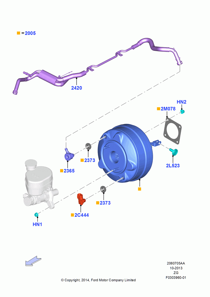 05AA - Brake Booster, MOD 5.0L-4V DOHC SEFI NA, North American Markets; 18/AUG/2014-02/OCT/2017