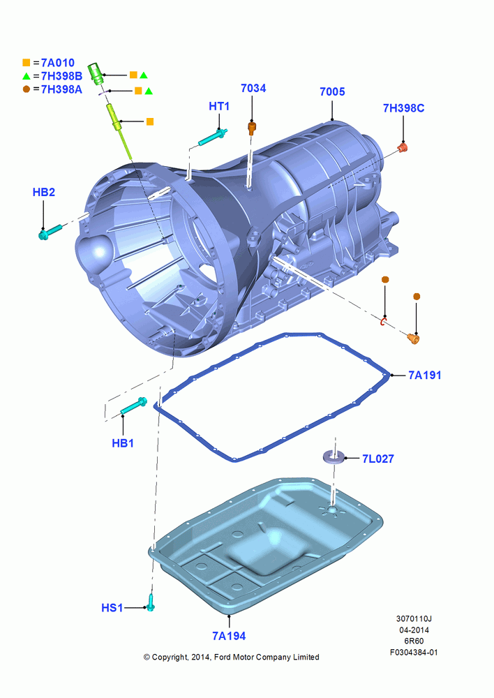 10J - Transmission External Components, 3.7L 4V PFI V6 NA Gas, 6 Speed Automatic Trans (6R80); 18/AUG/2014-05/SEP/2017