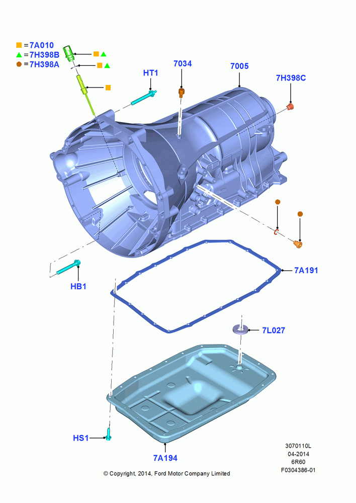 10L - Transmission External Components, 6 Speed Automatic Trans (6R80), MOD 5.0L-4V DOHC SEFI NA; 18/AUG/2014-05/SEP/2017