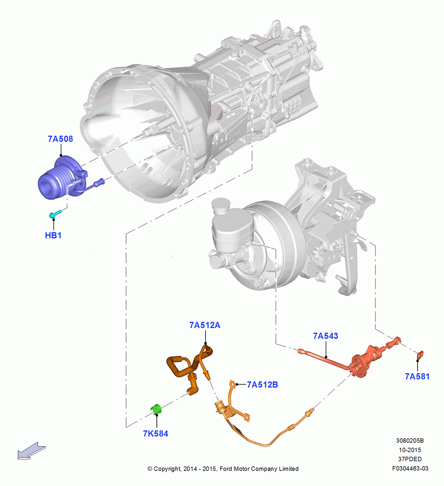 05B - Clutch Master and Slave Cylinders, 3.7L 4V PFI V6 NA Gas, Manual Transmission; 18/AUG/2014