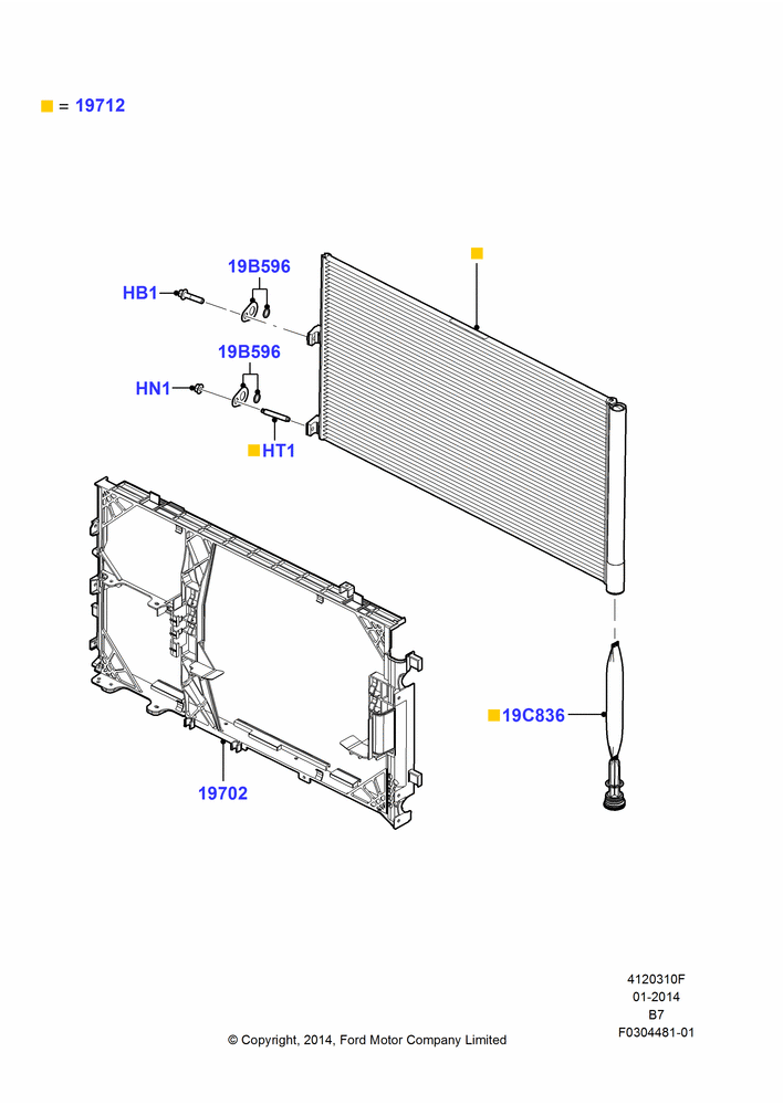 10F - Air Conditioning Condensr/Compressr, Condenser Assy; 11/AUG/2014-30/JUN/2017