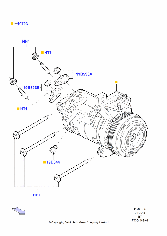 10G - Air Conditioning Condensr/Compressr, Compressor Assy; 11/AUG/2014-30/JUN/2017