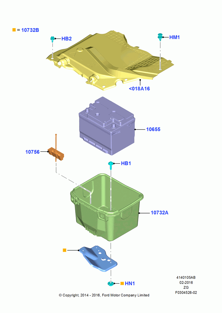 05AB - Battery and Mountings, 3.7L 4V PFI V6 NA Gas, North American Markets; 18/AUG/2014-02/OCT/2017
