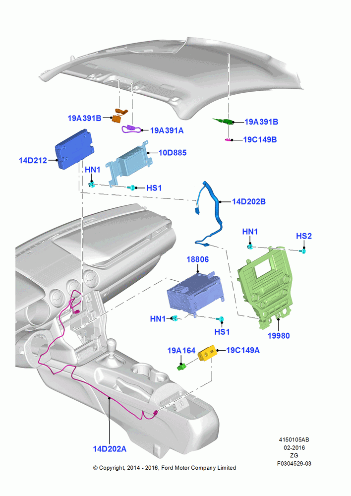 05AB - Audio Equipment - Original Fit, Human Machine Interface 2, ICE Noise Reduction Module; 18/AUG/2014-11/JUN/2018