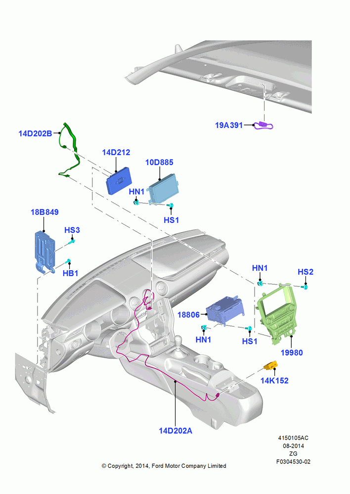 05AC - Audio Equipment - Original Fit, Human Machine Interface 3, Human Machine Interface 4, Less ICE Noise Reduction; 18/AUG/2014-03/AUG/2015
