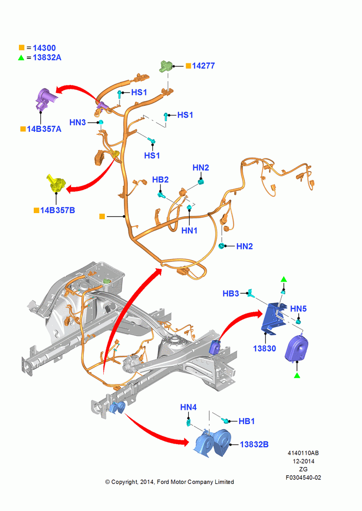 10AB - Battery Cables and Horn, 3.7L 4V PFI V6 NA Gas, North American Markets; 18/AUG/2014-02/OCT/2017