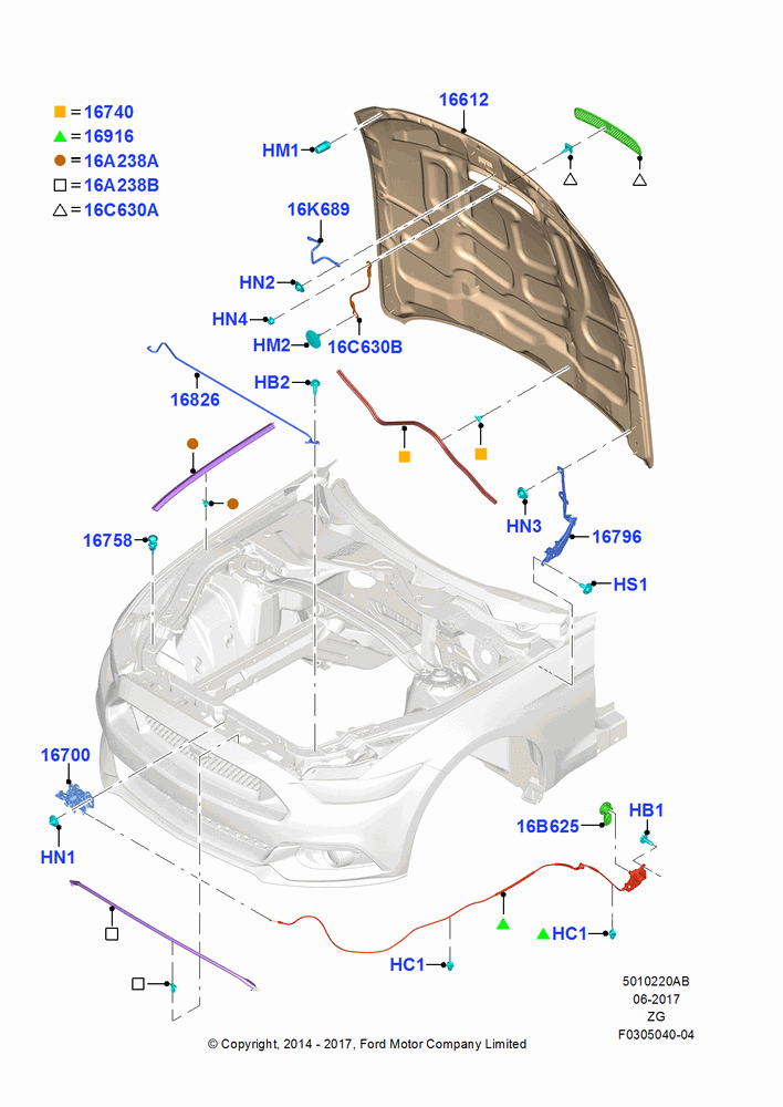 20AB - Hood and Related Parts, Shelby Version; 13/JUL/2015