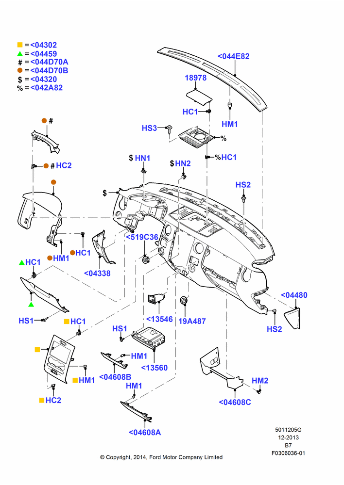 05G - Instrument Panel, Trim Pieces; 11/AUG/2014-30/JUN/2017