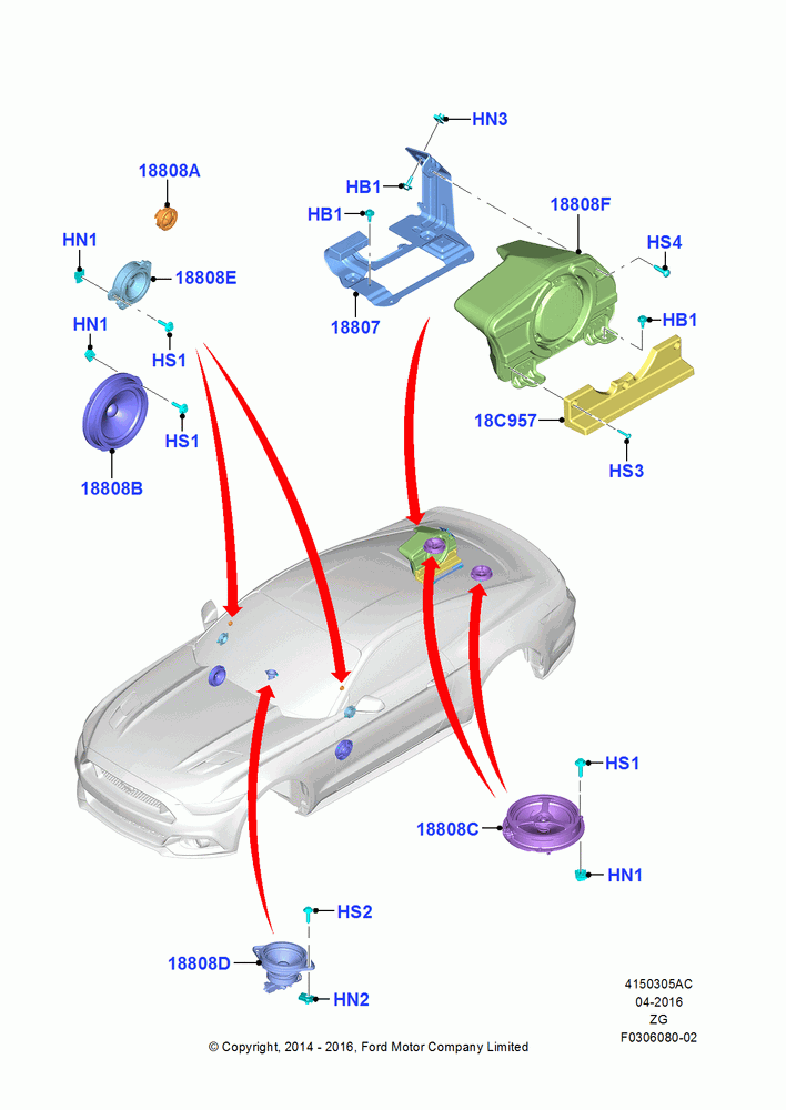 05AC - Speakers, Coupe, Branded Audio Sound System; 18/AUG/2014