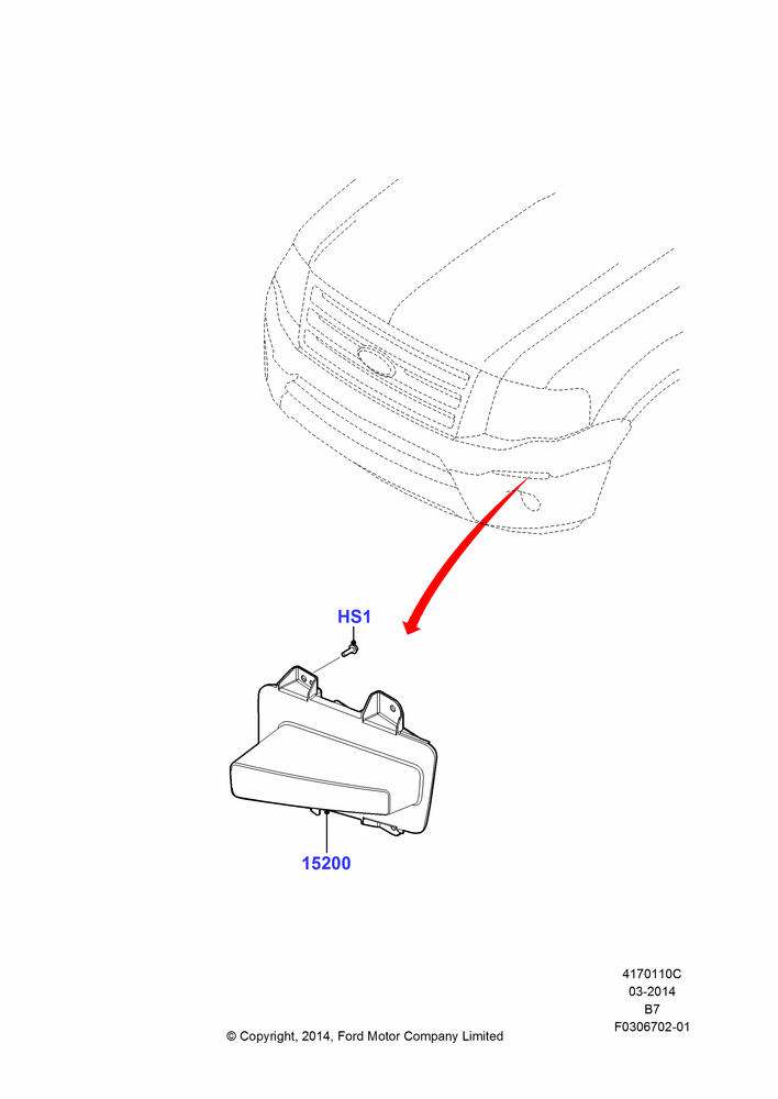 10C - Front Fog Lamps, With Chrome Grille #2, With Satin Aluminum Grille; 11/AUG/2014-30/JUN/2017
