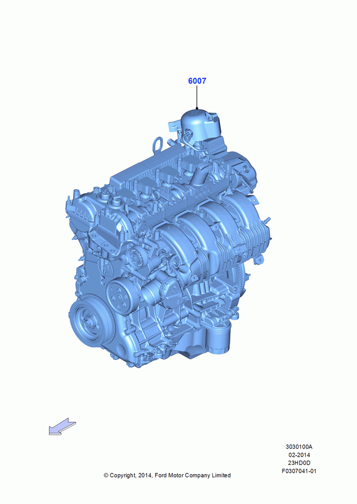 00A - Engine Assy Fully Dressed, 2.3L EcoBoost, 2.3L Ecoboost; 18/AUG/2014