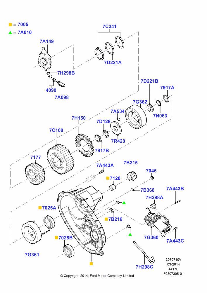 10V - Transfer Drive Components, 4X4 2 Speed Transfer Case With Tod, Rear; 11/AUG/2014-30/JUN/2017
