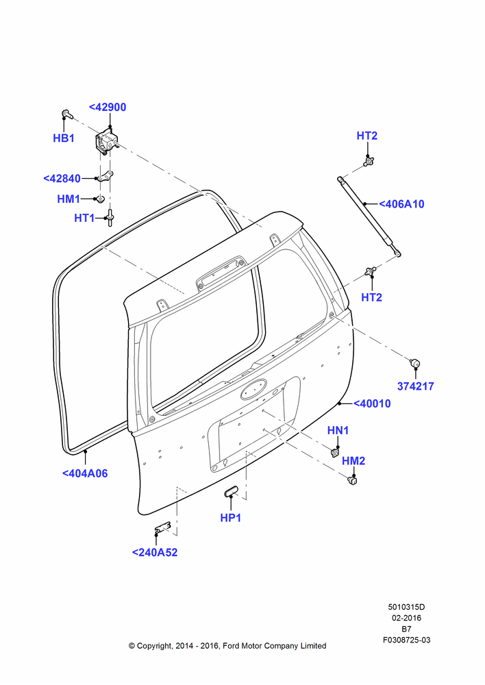 15D - Luggage Compartment Door; 11/AUG/2014-30/JUN/2017