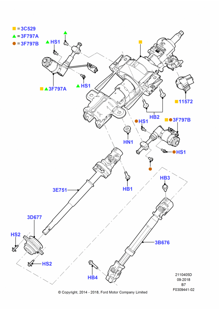 05D - Steering Column, Power Tilt Memory Steering Column, Power Tilt/Telescopic Strg Column; 11/AUG/2014-30/JUN/2017
